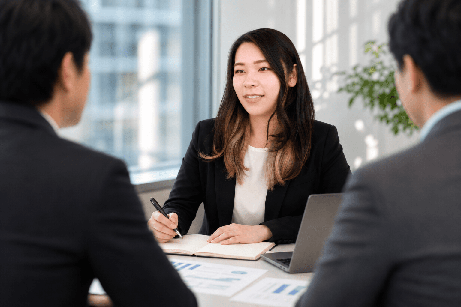 AI活用について相談しながら整理する様子